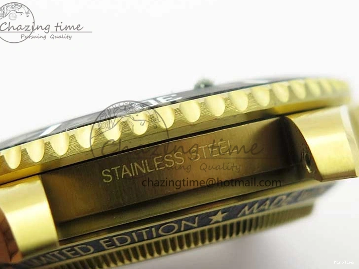 MiroTime 0214 Popular Andrea Pirlo Project Skeleton Submariner YG VRF Best Edition on YG Bracelet SA 2981